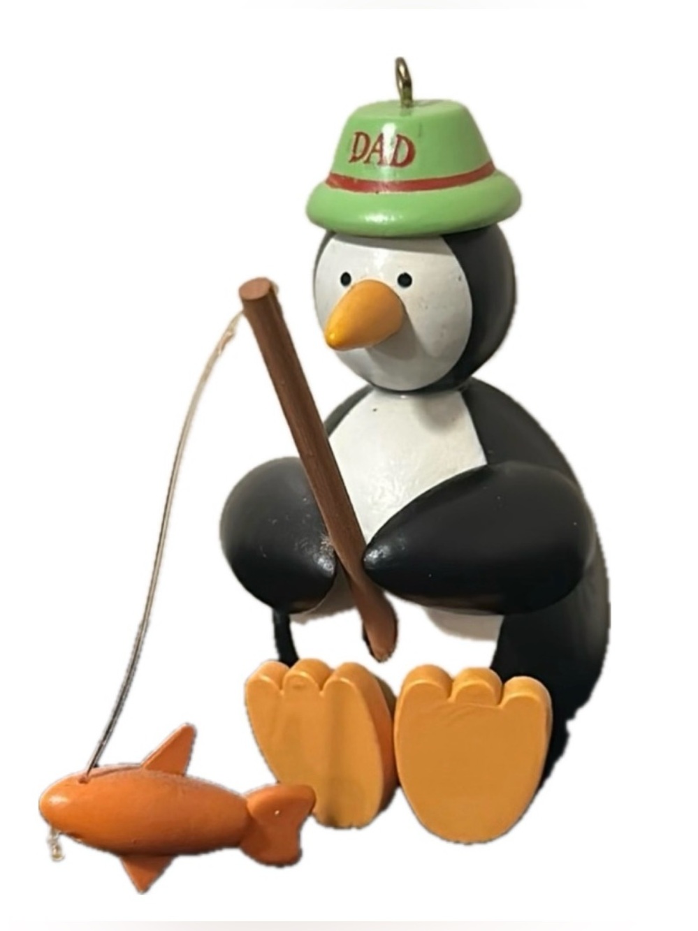 Vintage Avon 1990’s Sporting Bunch~ Collection~Penguin Fisherman Ornament